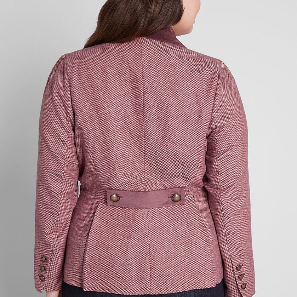 ModCloth Properly Polished Blazer Red Houndstooth - Picture 5 of 12